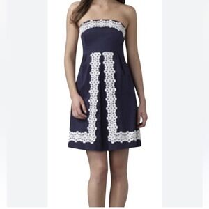 Lilly Pulitzer Betsey Empire Waist Embroidered Strapless Dress